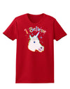 I Believe in Unicorns Womens Dark T-Shirt-TooLoud-Red-X-Small-Davson Sales