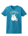 I Believe in Unicorns Womens Dark T-Shirt-TooLoud-Turquoise-X-Small-Davson Sales