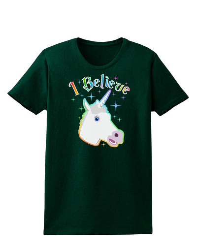 I Believe in Unicorns Womens Dark T-Shirt-TooLoud-Forest-Green-Small-Davson Sales