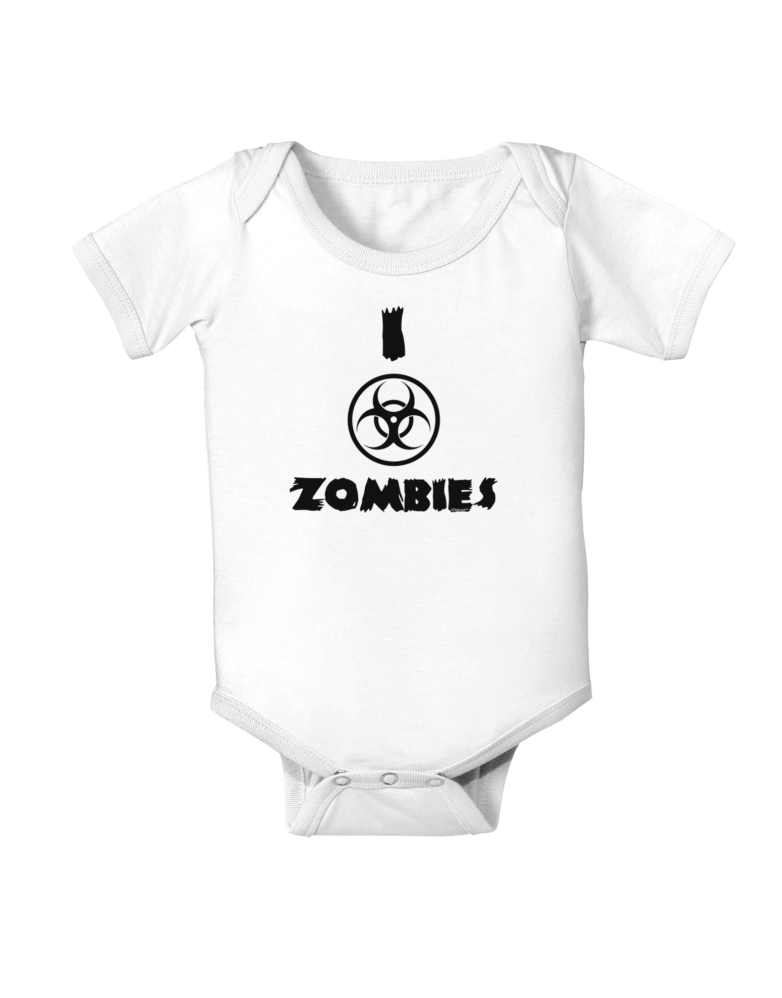I Biohazard Zombies - Apocalypse Baby Romper Bodysuit-Baby Romper-TooLoud-White-06-Months-Davson Sales