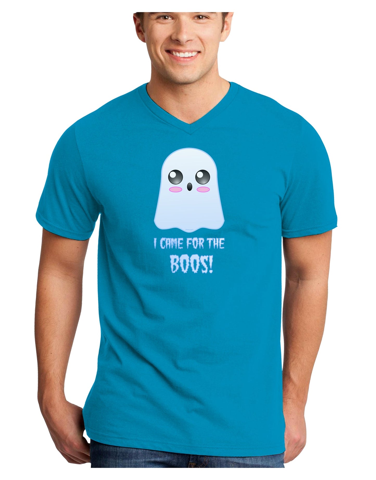 I Came for the Boos - Halloween Adult Dark V-Neck T-Shirt-Mens V-Neck T-Shirt-TooLoud-Turquoise-Small-Davson Sales