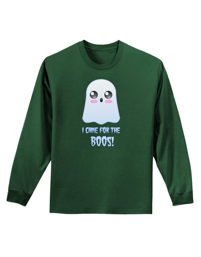 I Came for the Boos - Halloween Adult Long Sleeve Dark T-Shirt-TooLoud-Dark-Green-Small-Davson Sales