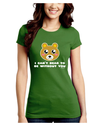 I Can't Bear To Be Without You - Cute Bear Juniors Crew Dark T-Shirt by TooLoud-T-Shirts Juniors Tops-TooLoud-Kiwi-Green-Juniors Fitted X-Small-Davson Sales