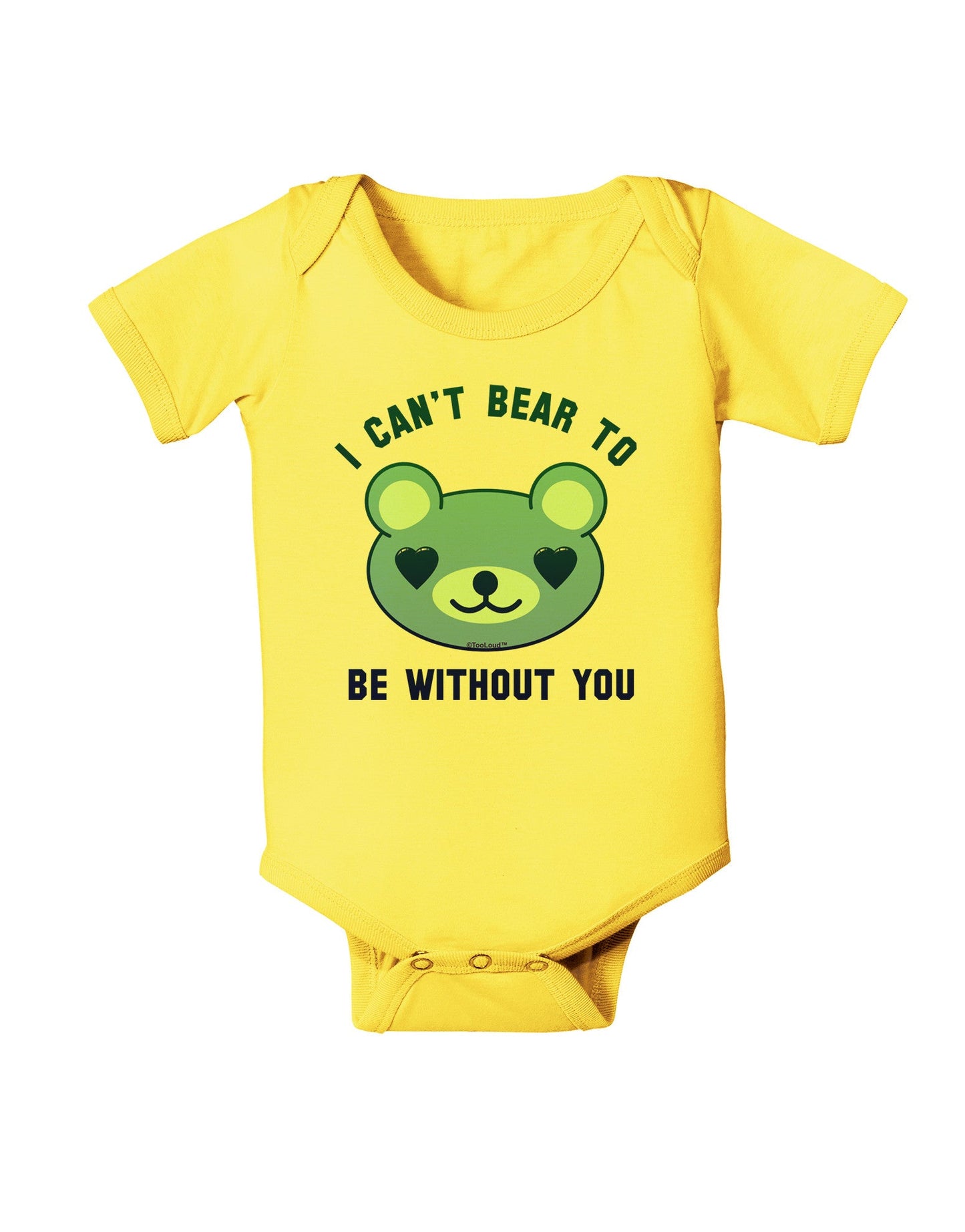 I Can't Bear to be Without You Blue Baby Romper Bodysuit by-Baby Romper-TooLoud-Yellow-06-Months-Davson Sales