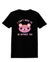 I Can't Bear to be Without You Womens Dark T-Shirt-TooLoud-Black-X-Small-Davson Sales