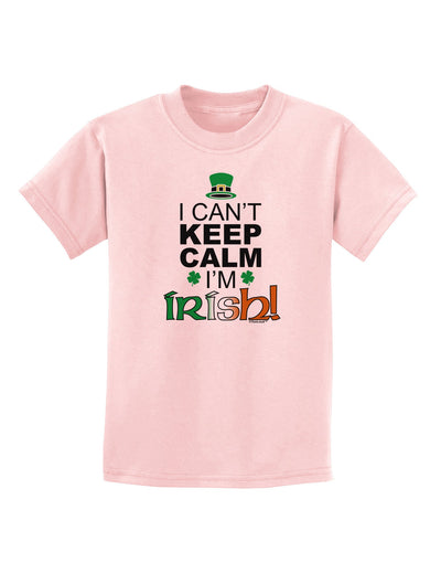 I Can't Keep Calm I'm Irish Childrens T-Shirt-Childrens T-Shirt-TooLoud-PalePink-X-Small-Davson Sales