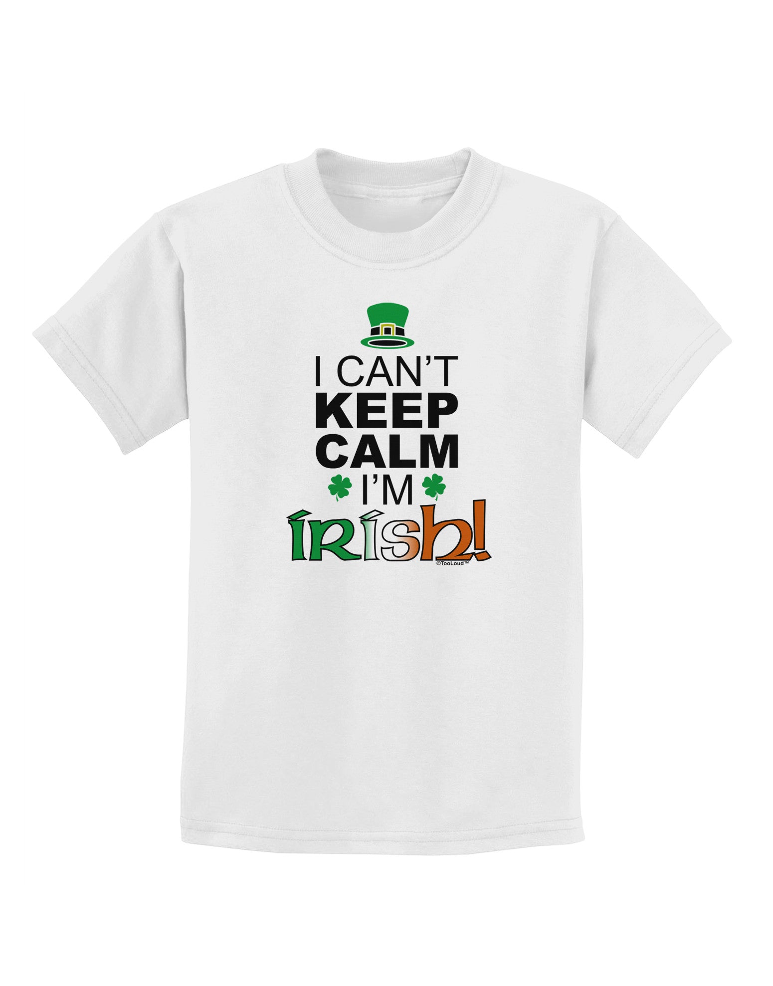 I Can't Keep Calm I'm Irish Childrens T-Shirt-Childrens T-Shirt-TooLoud-White-X-Small-Davson Sales