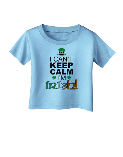 I Can't Keep Calm I'm Irish Infant T-Shirt-Infant T-Shirt-TooLoud-Aquatic-Blue-06-Months-Davson Sales