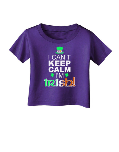 I Can't Keep Calm I'm Irish Infant T-Shirt Dark-Infant T-Shirt-TooLoud-Purple-06-Months-Davson Sales