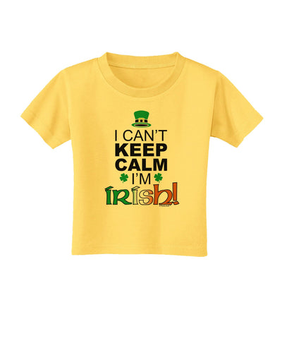 I Can't Keep Calm I'm Irish Toddler T-Shirt-Toddler T-Shirt-TooLoud-Yellow-2T-Davson Sales