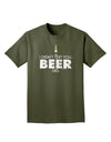 I Didn't Text You - Beer Adult Dark T-Shirt-Mens T-Shirt-TooLoud-Military-Green-Small-Davson Sales