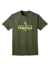 I Didn't Text You - Tequila Adult Dark T-Shirt-Mens T-Shirt-TooLoud-Military-Green-Small-Davson Sales