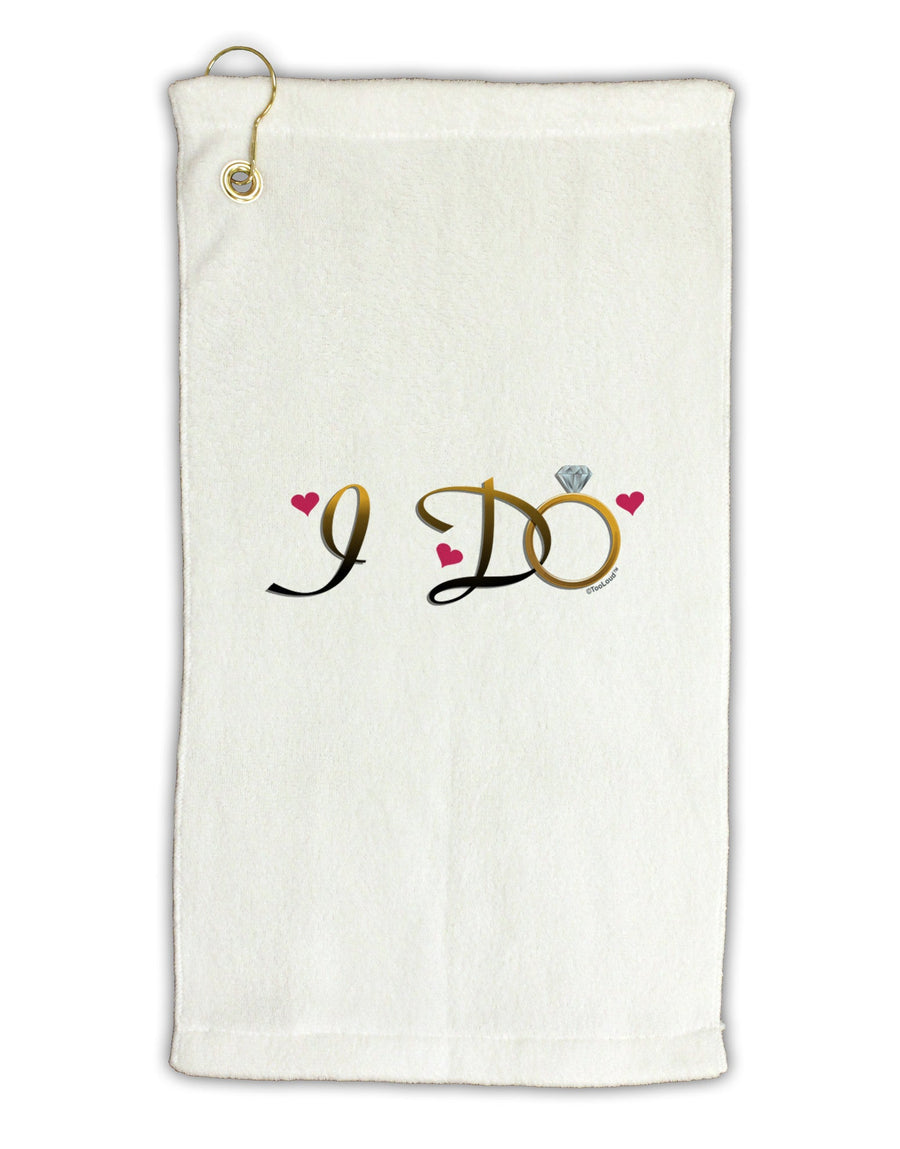 I Do - Bride Micro Terry Gromet Golf Towel 16 x 25 inch-Golf Towel-TooLoud-White-Davson Sales