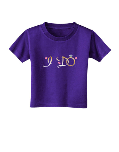 I Do - Bride Toddler T-Shirt Dark-Toddler T-Shirt-TooLoud-Purple-2T-Davson Sales