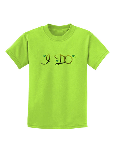 I Do - Groom Childrens T-Shirt-Childrens T-Shirt-TooLoud-Lime-Green-X-Small-Davson Sales