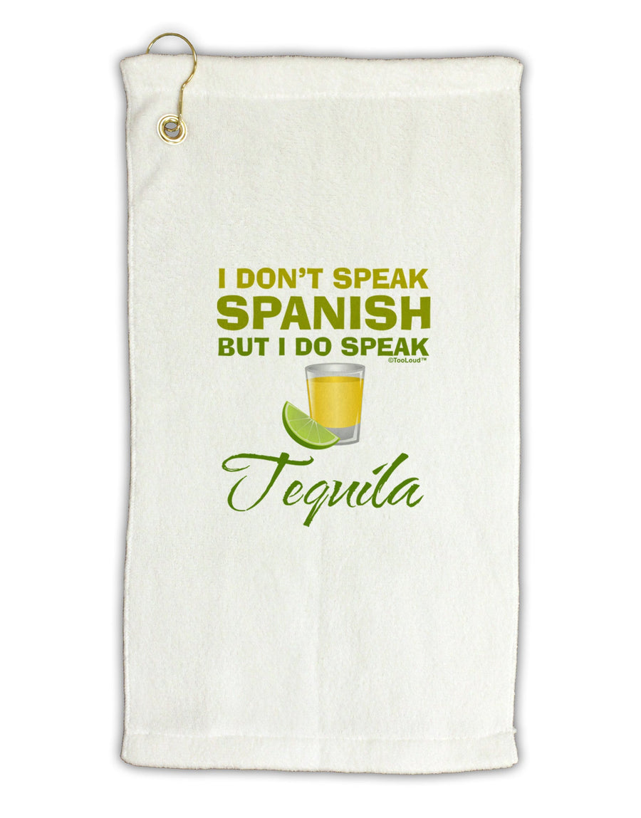 I Do Speak Tequila Micro Terry Gromet Golf Towel 16 x 25 inch-Golf Towel-TooLoud-White-Davson Sales