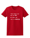 I Don't Always Test My Code Funny Quote Womens Dark T-Shirt by TooLoud-Clothing-TooLoud-Red-X-Small-Davson Sales