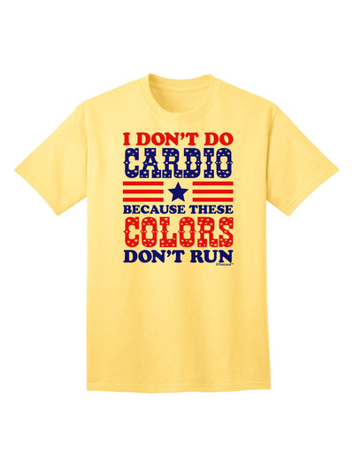 I Don't Do Cardio Because These Colors Don't Run Adult T-Shirt-Mens T-Shirt-TooLoud-Yellow-Small-Davson Sales