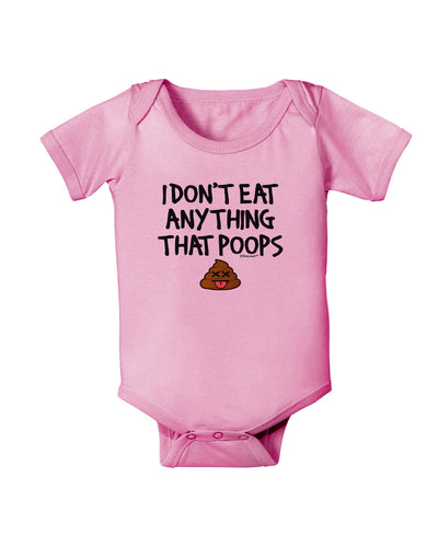 I Don't Eat Anything That Poops Baby Romper Bodysuit-Baby Romper-TooLoud-Pink-06-Months-Davson Sales