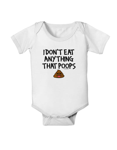 I Don't Eat Anything That Poops Baby Romper Bodysuit-Baby Romper-TooLoud-White-06-Months-Davson Sales