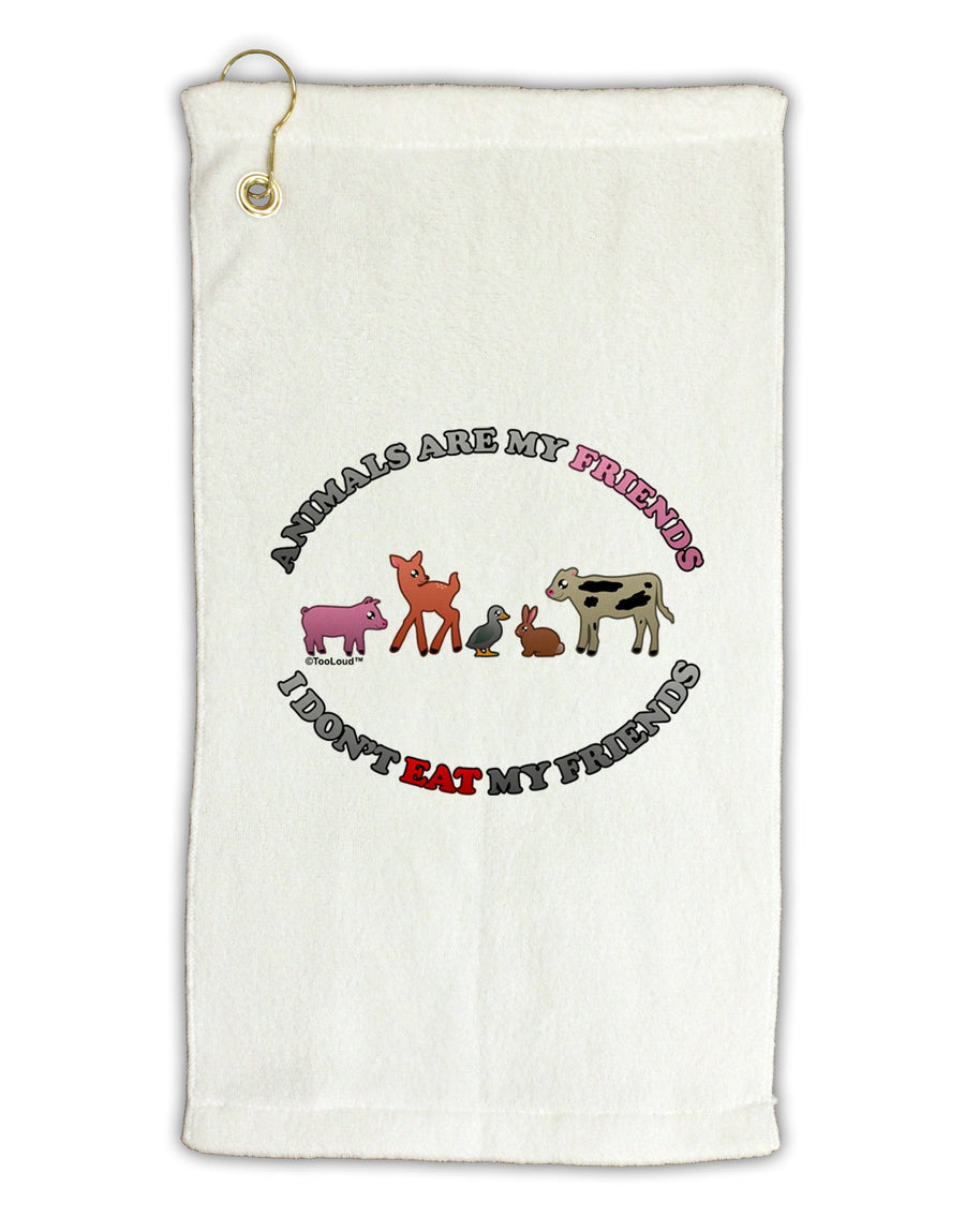 I Don't Eat My Friends Micro Terry Gromet Golf Towel 16 x 25 inch-Golf Towel-TooLoud-White-Davson Sales