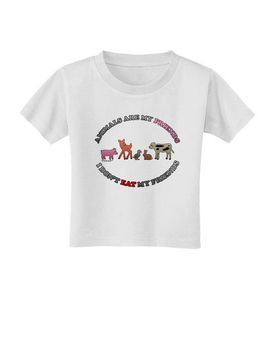 I Don't Eat My Friends Toddler T-Shirt-Toddler T-Shirt-TooLoud-White-2T-Davson Sales