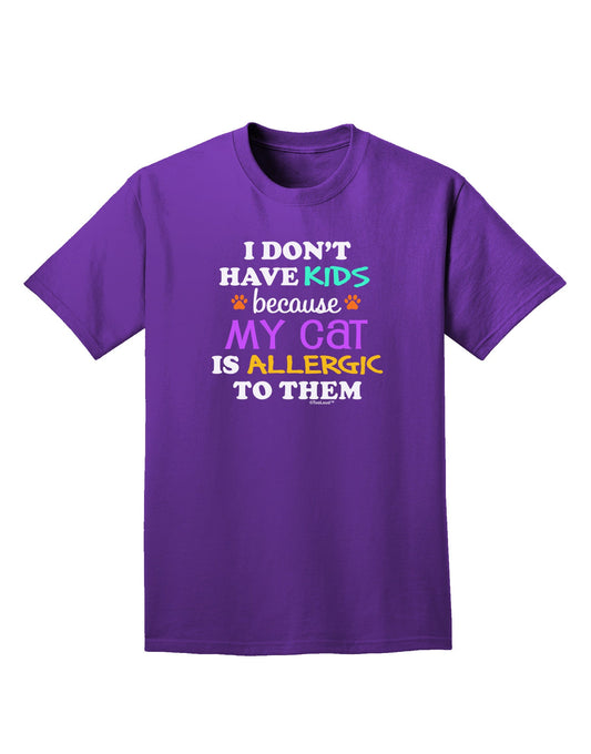I Don't Have Kids - Cat Adult Dark T-Shirt-Mens T-Shirt-TooLoud-Purple-Small-Davson Sales