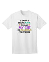 I Don't Have Kids - Cat Adult T-Shirt-unisex t-shirt-TooLoud-White-Small-Davson Sales