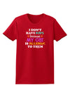 I Don't Have Kids - Cat Womens Dark T-Shirt-TooLoud-Red-X-Small-Davson Sales