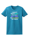 I Don't Have Kids - Cat Womens Dark T-Shirt-TooLoud-Turquoise-X-Small-Davson Sales