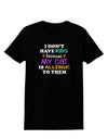 I Don't Have Kids - Cat Womens Dark T-Shirt-TooLoud-Black-X-Small-Davson Sales