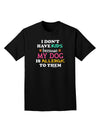 I Don't Have Kids - Dog Adult Dark T-Shirt-Mens T-Shirt-TooLoud-Black-Small-Davson Sales