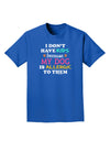I Don't Have Kids - Dog Adult Dark T-Shirt-Mens T-Shirt-TooLoud-Royal-Blue-Small-Davson Sales