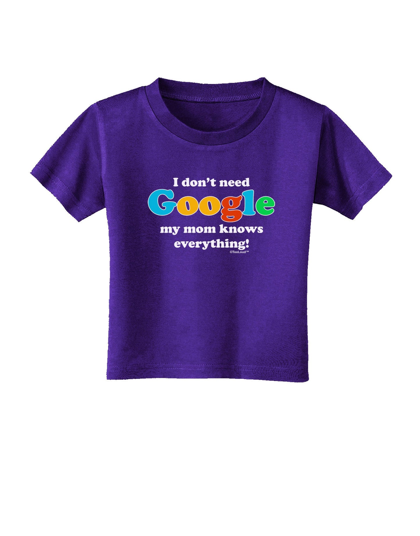 I Don't Need Google - Mom Toddler T-Shirt Dark-Toddler T-Shirt-TooLoud-Purple-2T-Davson Sales