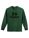 I Egg Cross Easter -Black Glitter Adult Long Sleeve Dark T-Shirt by TooLoud-TooLoud-Dark-Green-Small-Davson Sales