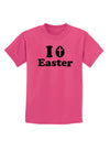 I Egg Cross Easter -Black Glitter Childrens Dark T-Shirt by TooLoud-Childrens T-Shirt-TooLoud-Sangria-X-Small-Davson Sales