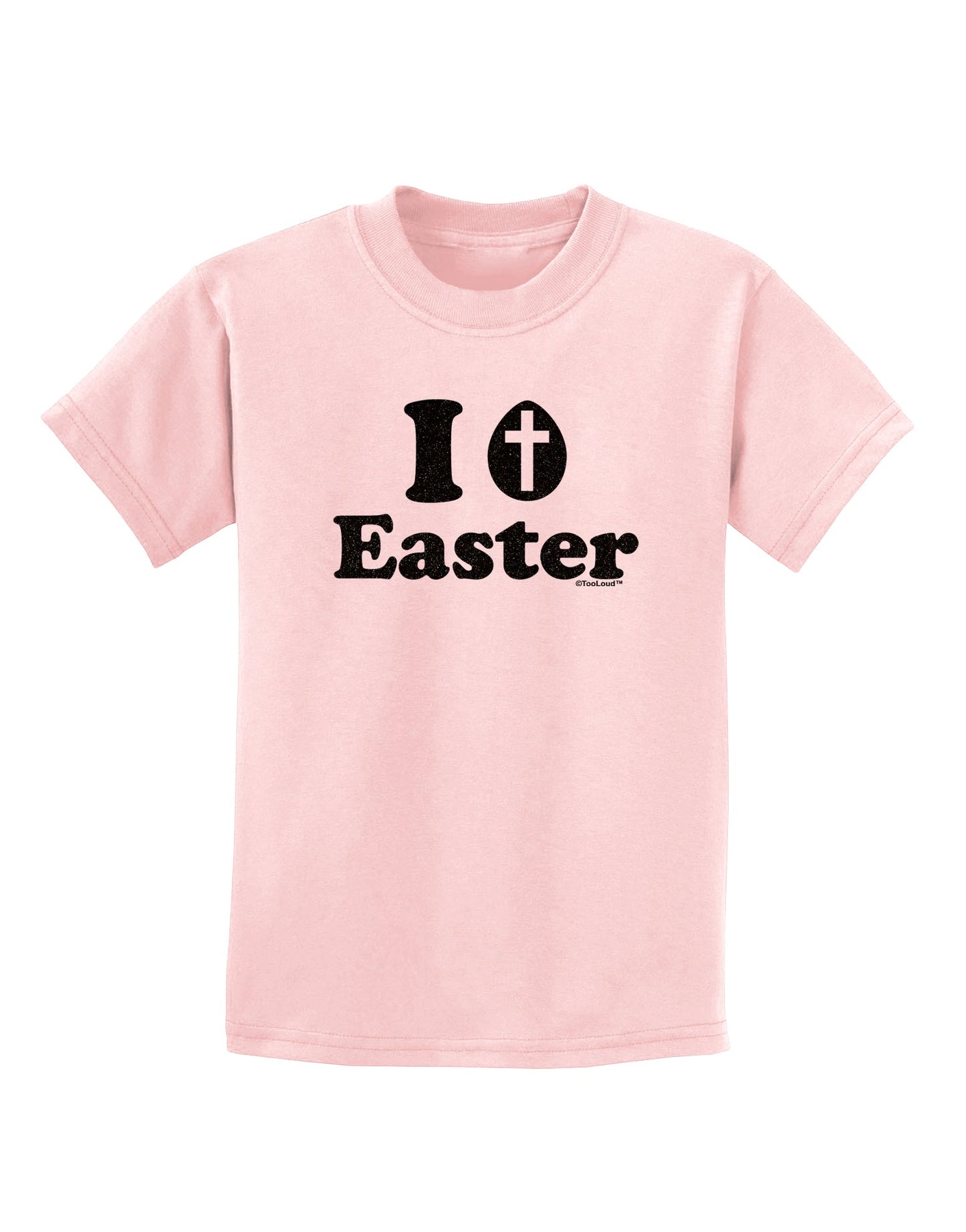 I Egg Cross Easter -Black Glitter Childrens T-Shirt by TooLoud-Childrens T-Shirt-TooLoud-PalePink-X-Small-Davson Sales