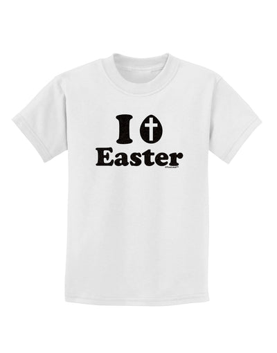 I Egg Cross Easter -Black Glitter Childrens T-Shirt by TooLoud-Childrens T-Shirt-TooLoud-White-X-Small-Davson Sales