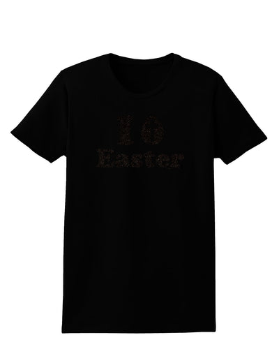 I Egg Cross Easter -Black Glitter Womens Dark T-Shirt by TooLoud-Womens T-Shirt-TooLoud-Black-X-Small-Davson Sales