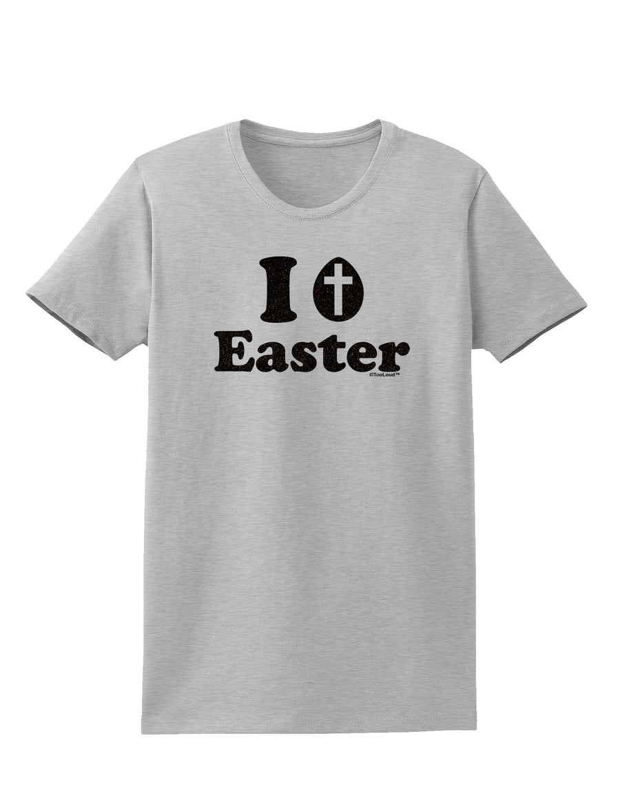 I Egg Cross Easter -Black Glitter Womens T-Shirt by TooLoud-Womens T-Shirt-TooLoud-White-X-Small-Davson Sales