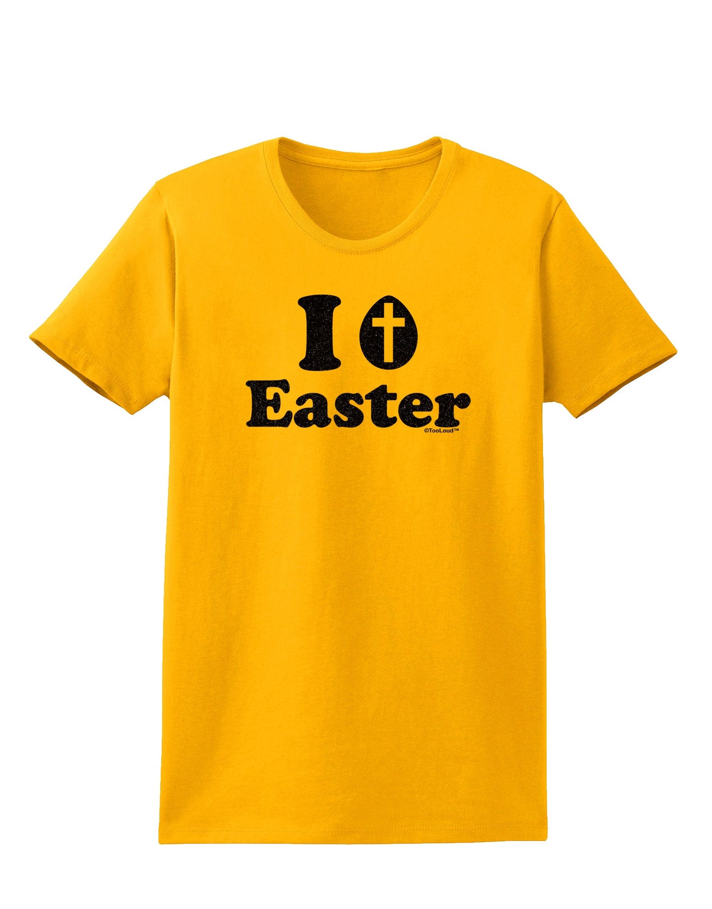 I Egg Cross Easter -Black Glitter Womens T-Shirt by TooLoud-Womens T-Shirt-TooLoud-Gold-X-Small-Davson Sales