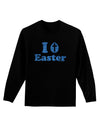 I Egg Cross Easter - Blue Glitter Adult Long Sleeve Dark T-Shirt by TooLoud-TooLoud-Black-Small-Davson Sales