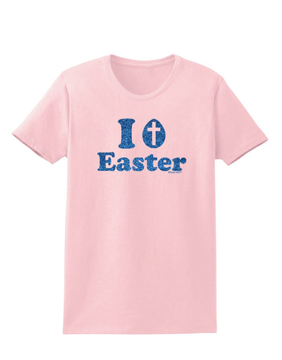 I Egg Cross Easter - Blue Glitter Womens T-Shirt by TooLoud-Womens T-Shirt-TooLoud-PalePink-X-Small-Davson Sales