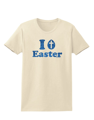 I Egg Cross Easter - Blue Glitter Womens T-Shirt by TooLoud-Womens T-Shirt-TooLoud-Natural-X-Small-Davson Sales