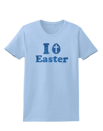 I Egg Cross Easter - Blue Glitter Womens T-Shirt by TooLoud-Womens T-Shirt-TooLoud-Light-Blue-X-Small-Davson Sales