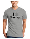 I Egg Cross Easter Design Adult V-Neck T-shirt by TooLoud-Mens V-Neck T-Shirt-TooLoud-HeatherGray-Small-Davson Sales