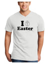 I Egg Cross Easter Design Adult V-Neck T-shirt by TooLoud-Mens V-Neck T-Shirt-TooLoud-White-Small-Davson Sales