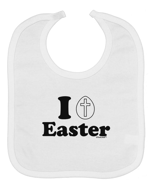 I Egg Cross Easter Design Baby Bib by TooLoud
