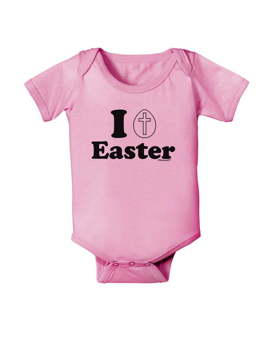 I Egg Cross Easter Design Baby Romper Bodysuit by TooLoud-Baby Romper-TooLoud-White-06-Months-Davson Sales