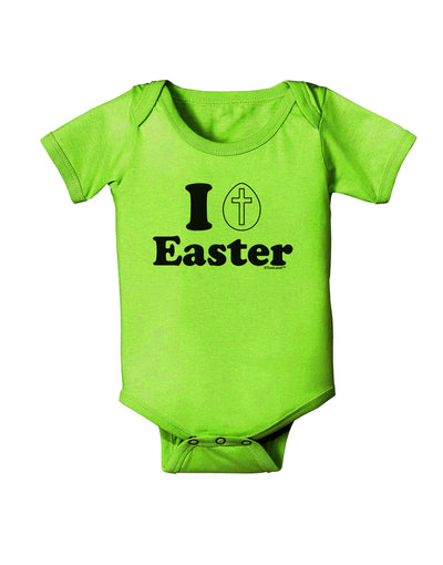 I Egg Cross Easter Design Baby Romper Bodysuit by TooLoud-Baby Romper-TooLoud-Lime-Green-06-Months-Davson Sales